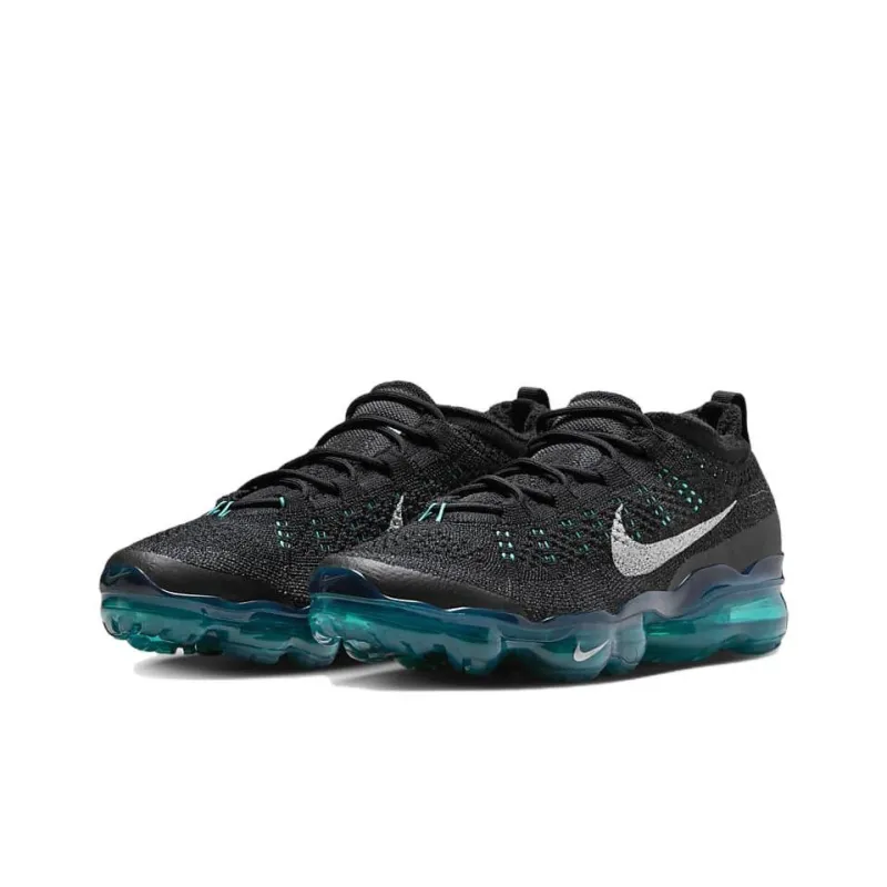 Nike Air VaporMax 2023 Flyknit Black Rapid Teal Aquamarine Metallic Silver Women's-2