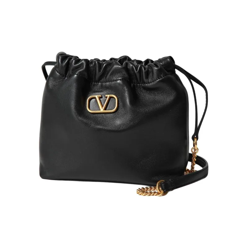 Valentino VLogo Plaque Chained Shoulder Bag-0