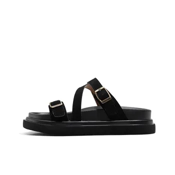 Old Meow Flat Buckle For External Wear Slide Slippers 4.7cm Women's