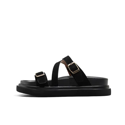 Old Meow Flat Buckle For External Wear Slide Slippers 4.7cm Women's