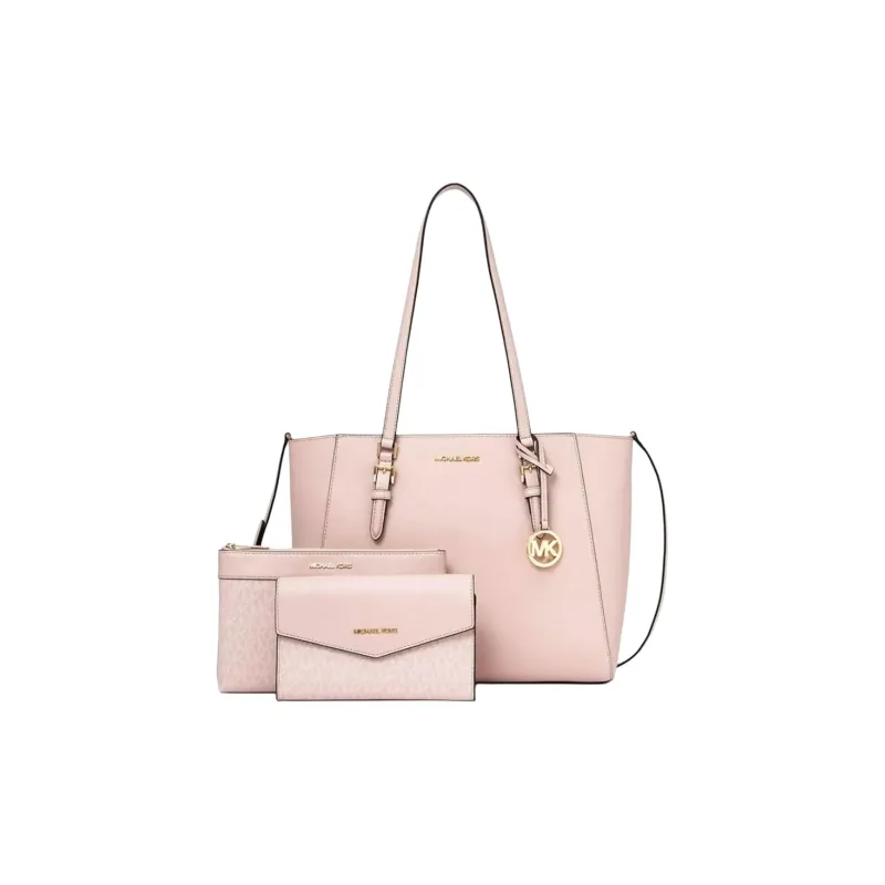 MICHAEL KORS Charlotte Saffiano Leather Shoulder Bag, Crossbody Bag, Handbag Tubas Women's Blush Pink-0