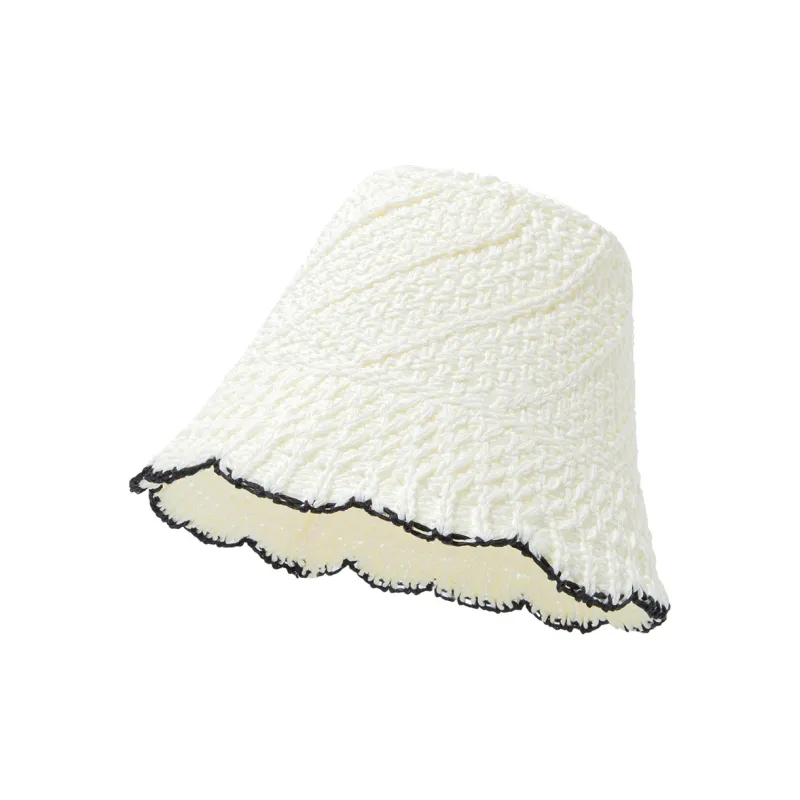BAIJUAN Straw Woven Polyester Bucket Hats Unisex-5