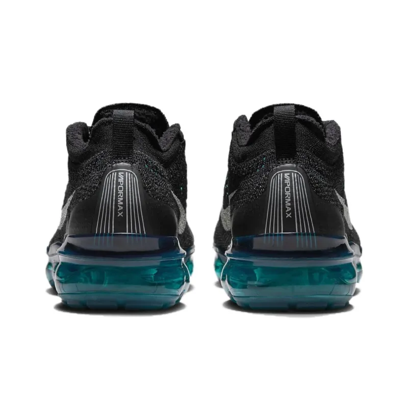Nike Air VaporMax 2023 Flyknit Black Rapid Teal Aquamarine Metallic Silver Women's-4