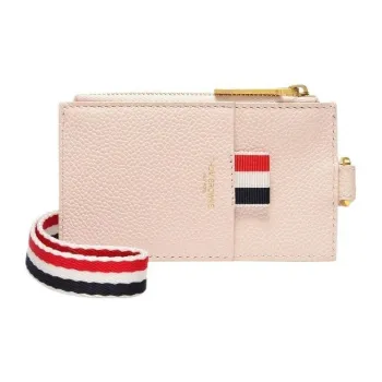 THOM BROWNE· Pebble Leather Wallet, Card Holder Regular Men's Light Pink