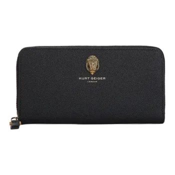 Kurt Geiger London Fish Paste Embossed Cow Leather Wallet Women's Black