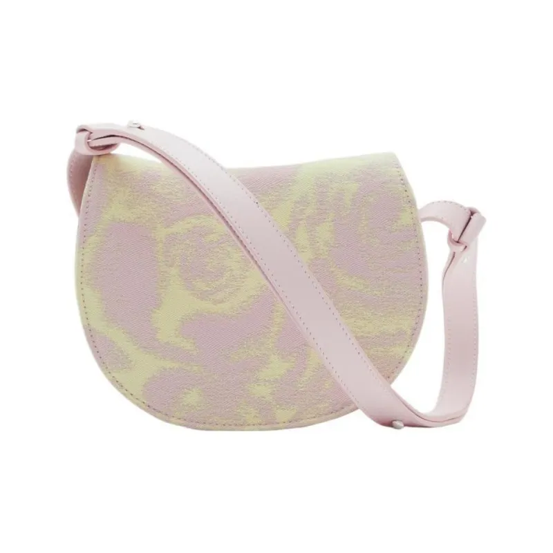 Burberry Wool Silk Shoulder Bag Crossbody Bag Mini Women's Light Pink-1