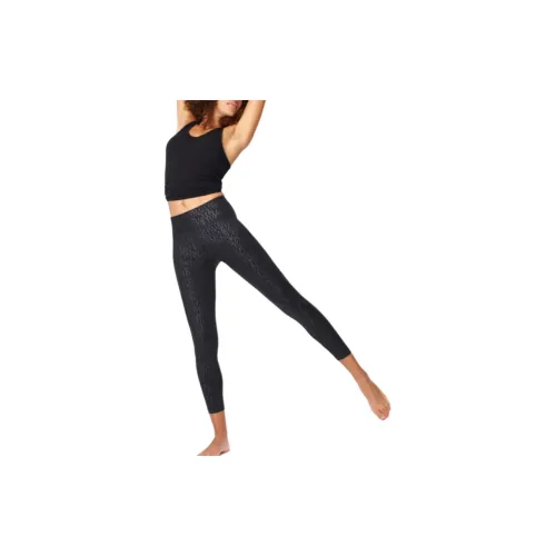 Sweaty Betty Sports Pants Women's Black Animal Embossing