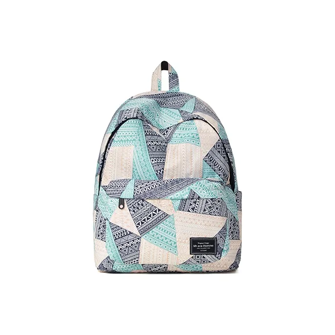 MR.ACE HOMME Polyester Backpack Regular Unisex Blue White-0