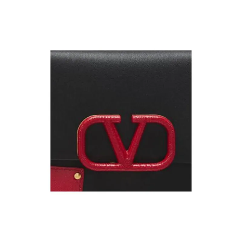 Valentino GARAVANI Calfskin Crossbody Bag, Shoulder Bag Women's Black-5