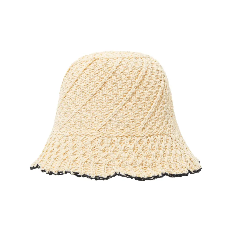 BAIJUAN Straw Woven Polyester Bucket Hats Unisex-1