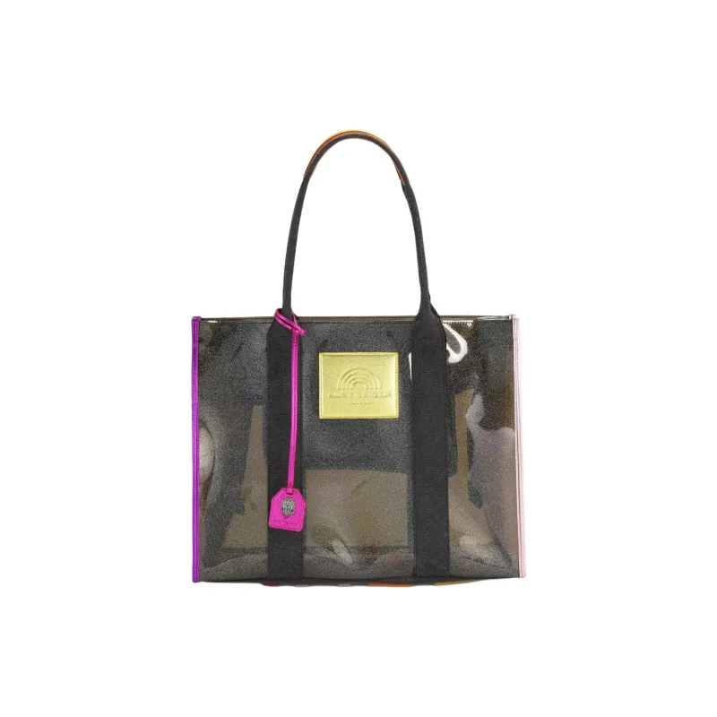 Kurt Geiger London Ethenyl Tote Bag Shopping Bag Handbag Large Size Women's Black-0