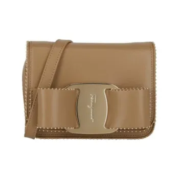 Ferragamo Mini Vara Bow Crossbody Camel