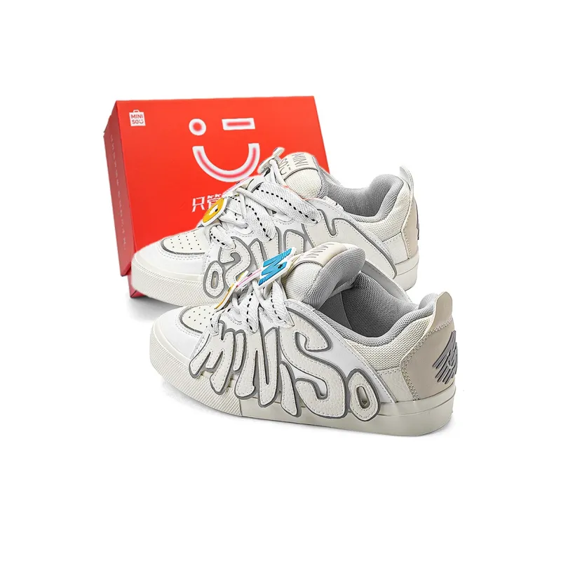 MINISO Low Top Skateboard Shoes Unisex Dreamy Volcanic Gray-5