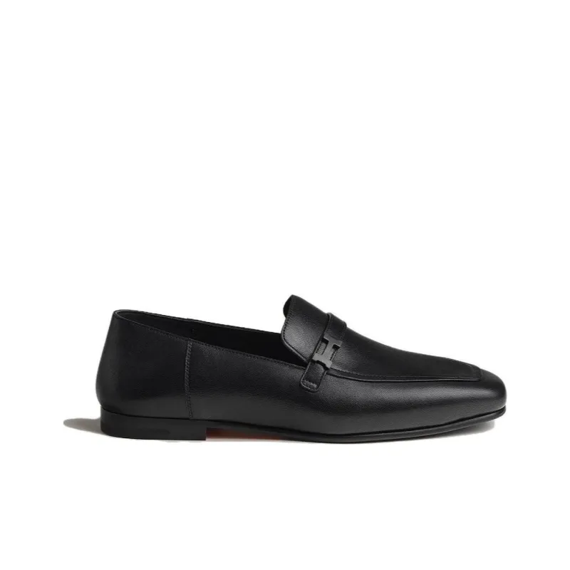 HERMES Giovanni Loafers Women's Black-1