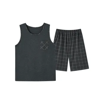 MADALLO Pajama Set Men's Dark Heather Gray