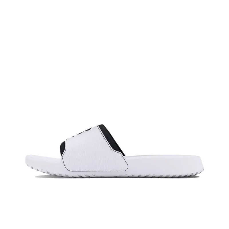 Under Armour UA Ignite Slip Resistant Abrasion Resistant Slide Slippers Men's Black White-0