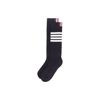 THOM BROWNE· Mid Calf Socks Women's 1 Pack Navy Blue
