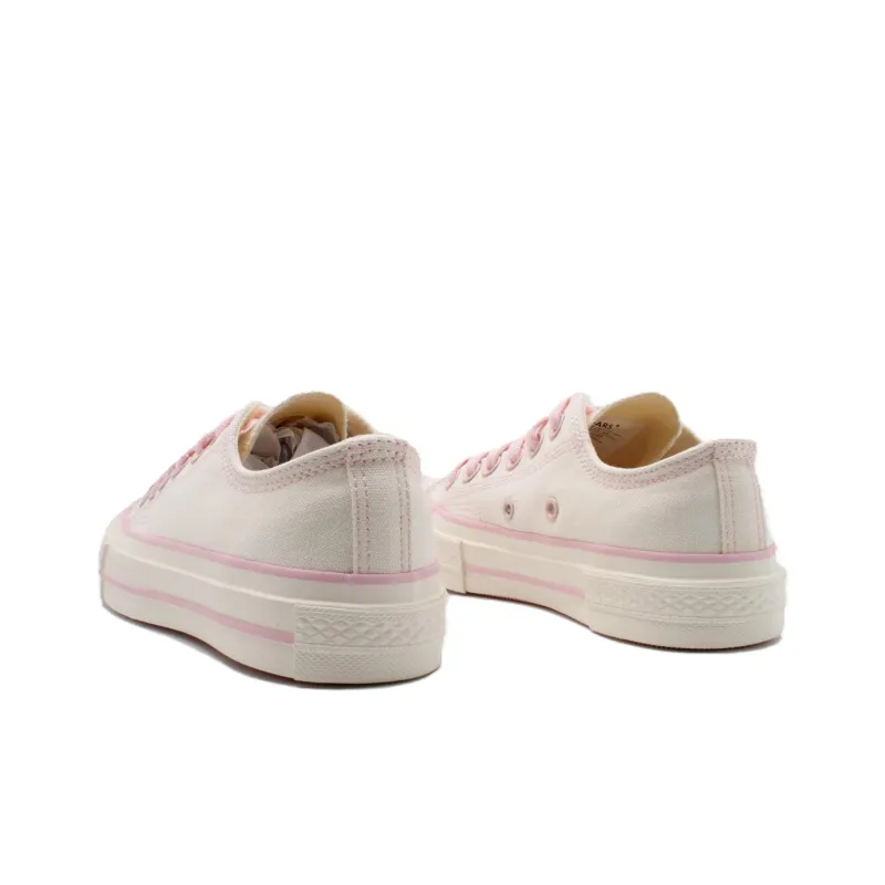 MARS*GEOME Anti Slip Wear Resistant Breathable Lightweight Low Top Canvas Shoes Women's Cherry Blossom Pink-4