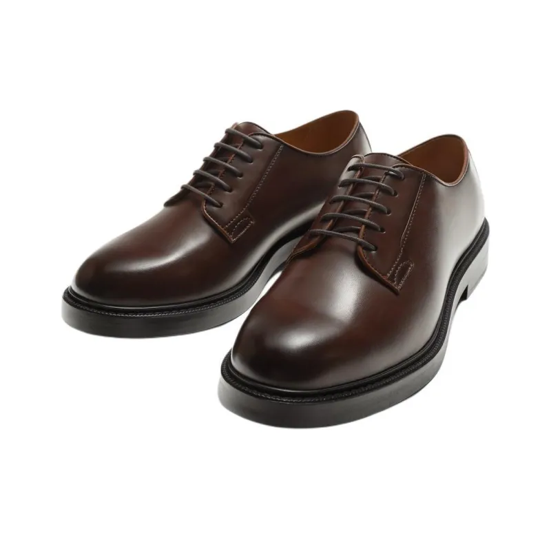 ZARA Dress Shoes Men Low-Top Brown-2