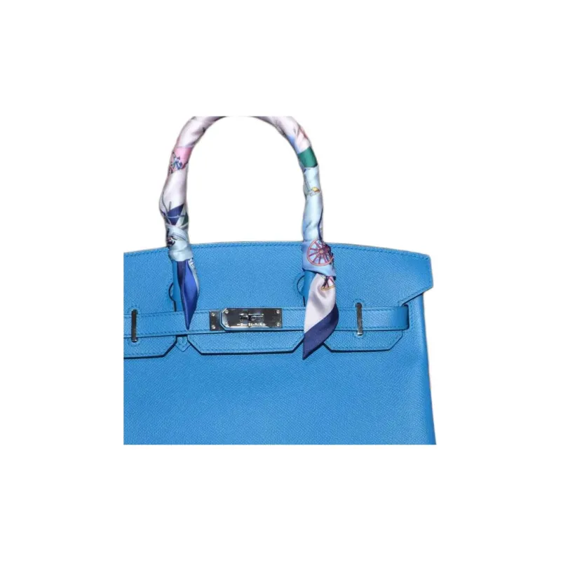 HERMES Birkin Epsom Leather Birkin Bag Handbags Women's B3 Bleu Zanzibar Tanzanian Blue-3