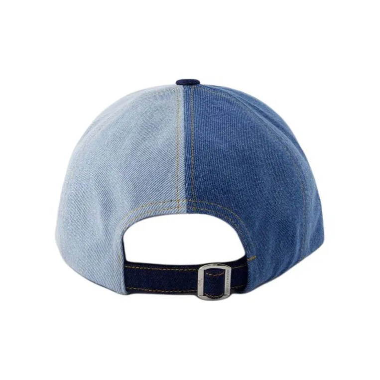 Maison Kitsune Cotton Baseball Caps Men's Blue-1
