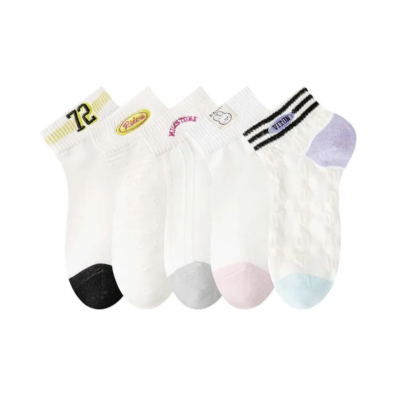 AUGUST Ankle Socks Women's 5 Pack Mixed Color-0
