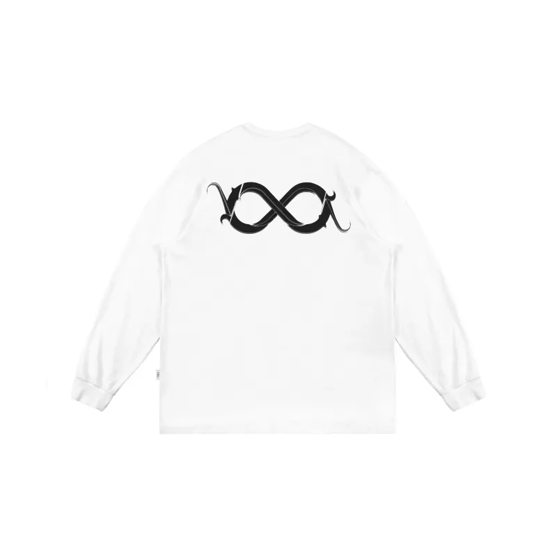 BIPOLAR Long Sleeved T Shirt Unisex Gray Black White-5