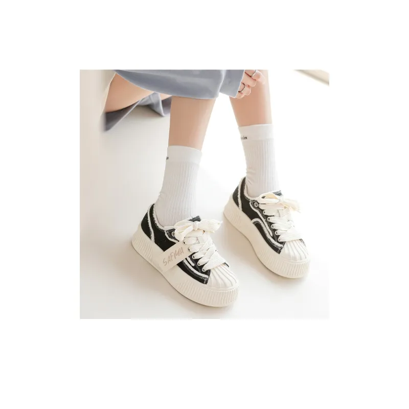 XINGQILIUQIXIA x Safiya Wear-Resistant Breathable Lightweight Height Increasing Low-Top Canvas Shoes Women's-15
