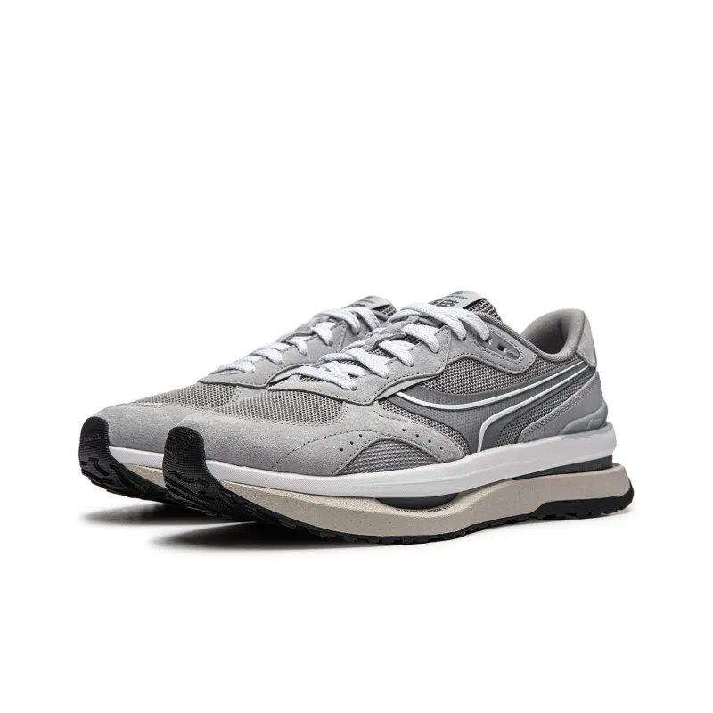 LiNing Honor Renew Cushioning Anti-Slip Wear-Resistant Breathable Support Rebound Low-Top Casual Shoes Men's Gray-2