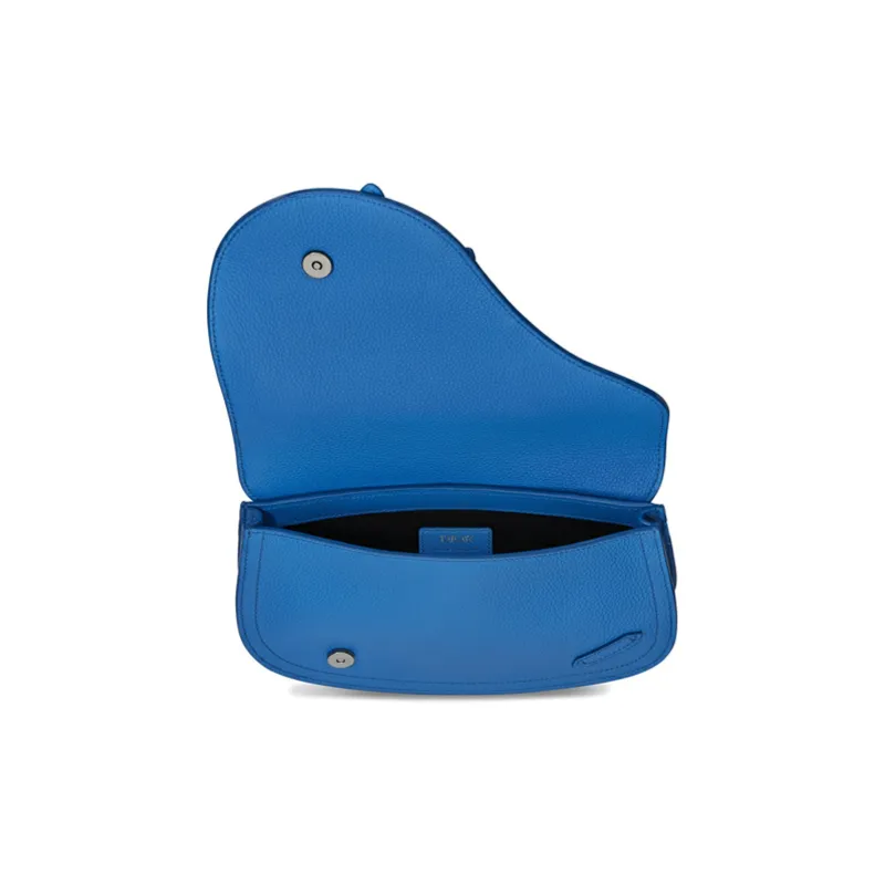 DIOR Cow Leather Grain Saddle Bag Sling Bag Shoulder Bag Crossbody Bag Mini Men's Blue-1