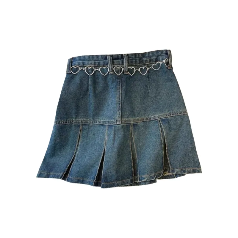 Concubine Zhu Denim Short Skirts Women's Blue-1