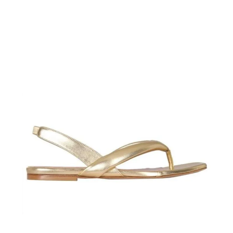 GIA BORGHINI One Strap Sandals 1cm Women's Gold-1