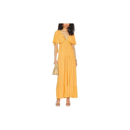 FREE PEOPLE Short-Sleeved Dresses Women's Yellow