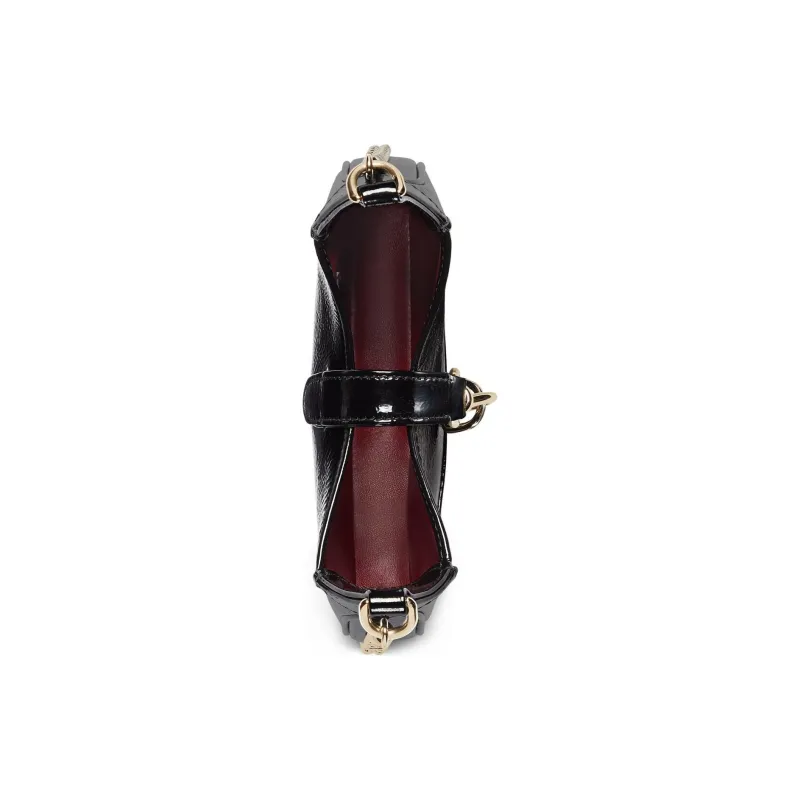 GUCCI Patent Leather Crossbody Bag Shoulder Bag Women's Black-5