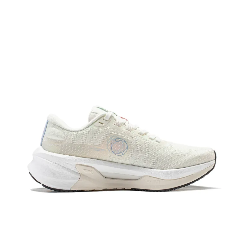 LiNing Furious Rider 7.0 V2 Cushioning Rebound Wear Resistant Slip Resistant Low Top Running Shoes Women's Beige Black-1