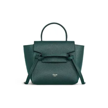 CELINE Belt Grained Calfskin Catfish Bag Handbag Shoulder Bag Crossbody Bag Handbag Pico Women's Amazon Green/Jasper