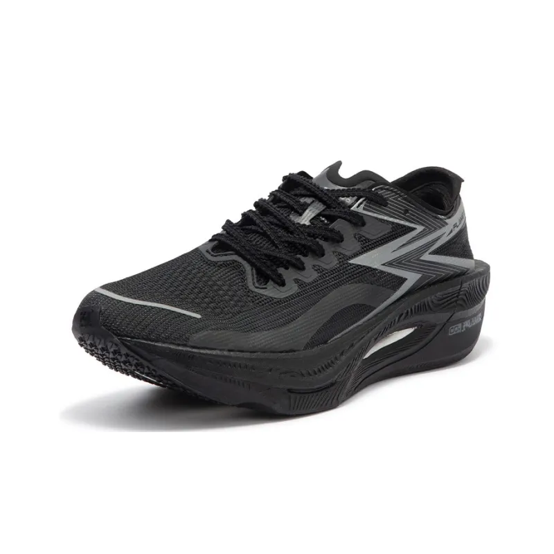 361° Fly Burn 3 Cushioned Wear Resistant Breathable Low Top Running Shoes Unisex Obsidian Black-1