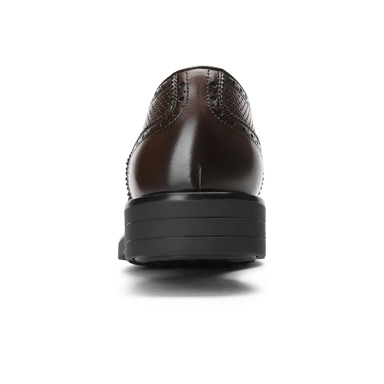 GOLDLION Dress Shoes Men Low Top Black/Brown-8