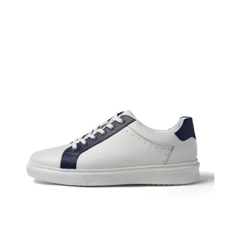 VOLO Small White Shoes Skateboard Shoes Men's White Blue