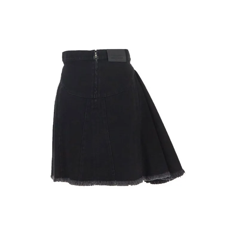 Alexander McQueen Frayed Hem A Line Mini Skirt-1