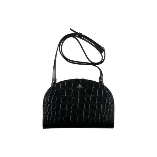 A.P.C Leather Clutch, Crossbody Bag, Shoulder Bag Women's Black