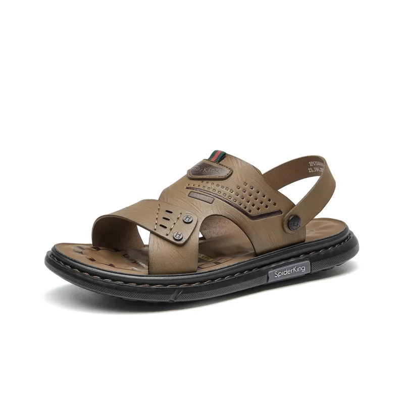 Spider King Beach Sandals Men's Khaki-1