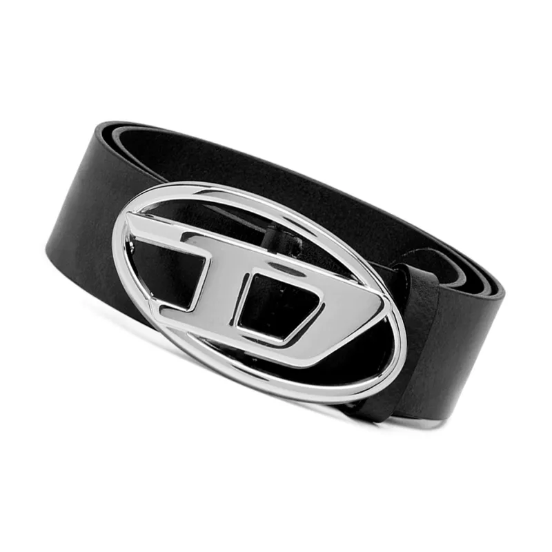 DIESEL Leather D Buckle Belt-1