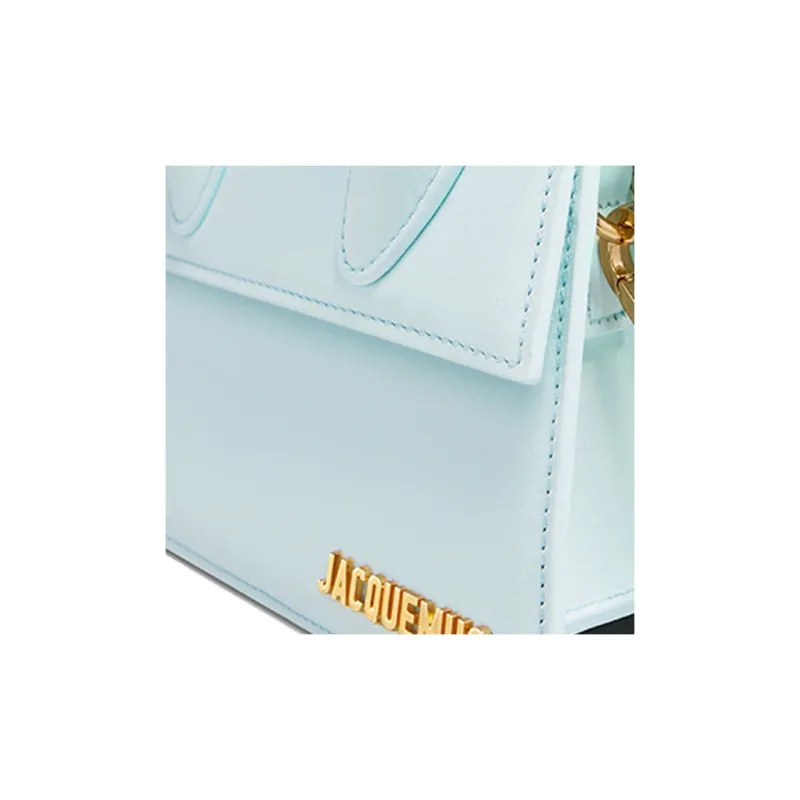 Jacquemus Cow Leather Shoulder Bag Crossbody Bag Handbag Women's Light Blue-4