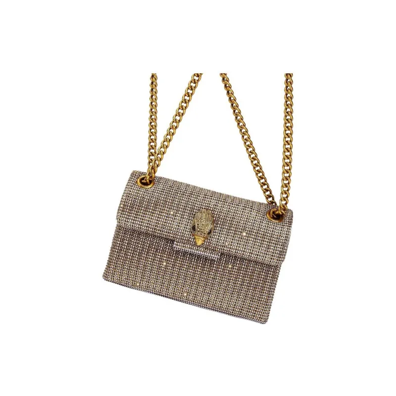 Kurt Geiger London Houndstooth Fabric Shoulder Bag Crossbody Bag Mini Women's Light Umber-1