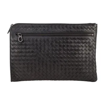Bottega Veneta Sheepskin Clutch Men's Ink Wash Gray