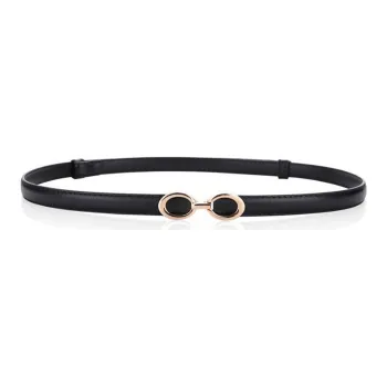 Youyoulan Korean Style Perforated Advanced Cinched Waist Elegance Leather Belts Women's