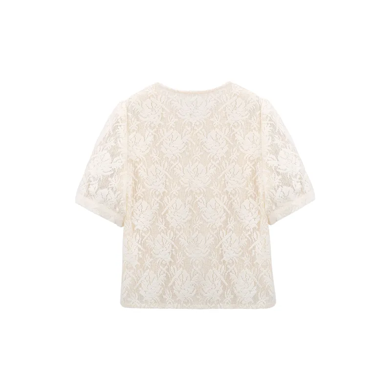 A Paradise For Awakening Shirt Women's Beige-1