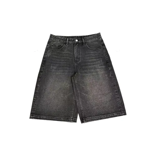 FAIRWHALE Denim Shorts Unisex Black Denim