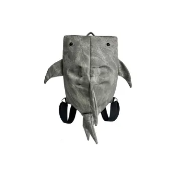 Dusen Kangaroo Denim Backpack Unisex Light Gray/Dark Gray/Blue/Coffee